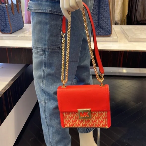 MICHAEL KORS SONIA SMALL SHOULDER XBODY Coral Reef - Picture 12 of 16